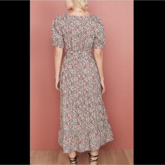 Anthropologie Floral Prairie Puff Sleeve Tiered Maxi Dress - Picture 11 of 16